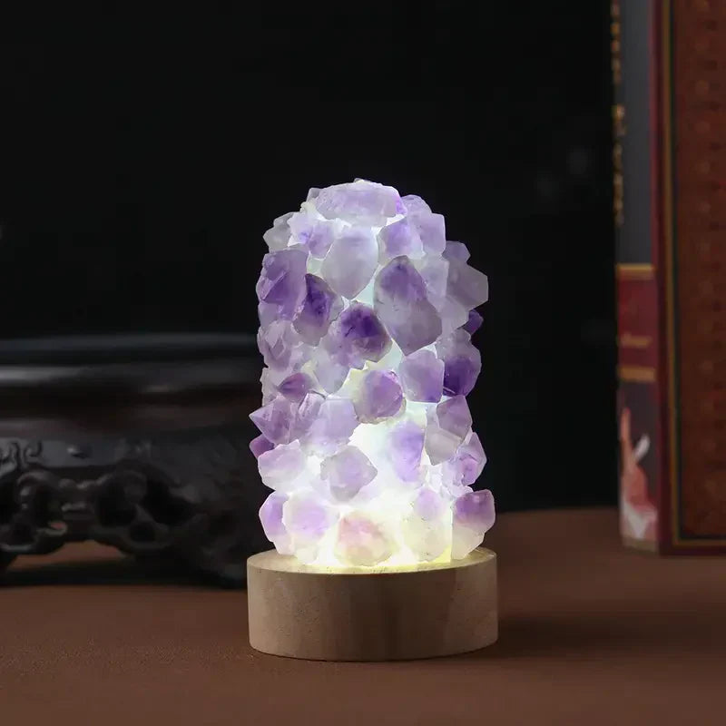 AmethystGlow | Elegant Calming Natural Crystal Table Lamp for Bedroom 2