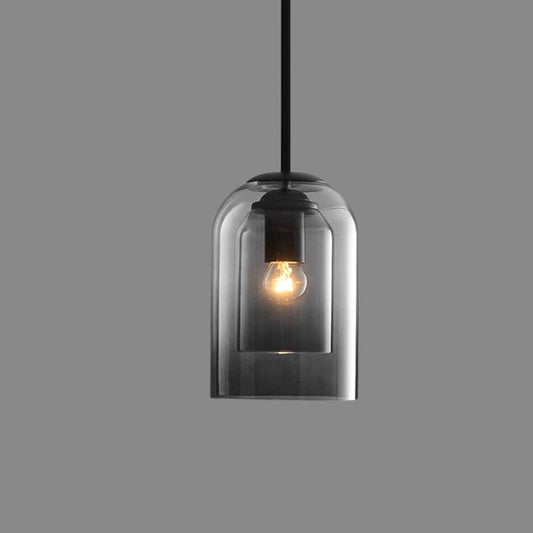 AuraGlass | Double Glass Pendant Light with Adjustable Height | Elegant Kitchen Pendant Lighting for Atmospheric Glow 0