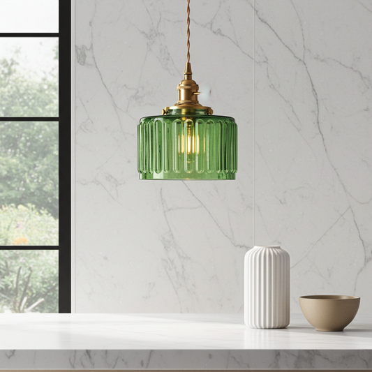 Aurevia Crystal Pendant Lamp – Vintage Glass Pendant Light with Elegant Ambient Glow1