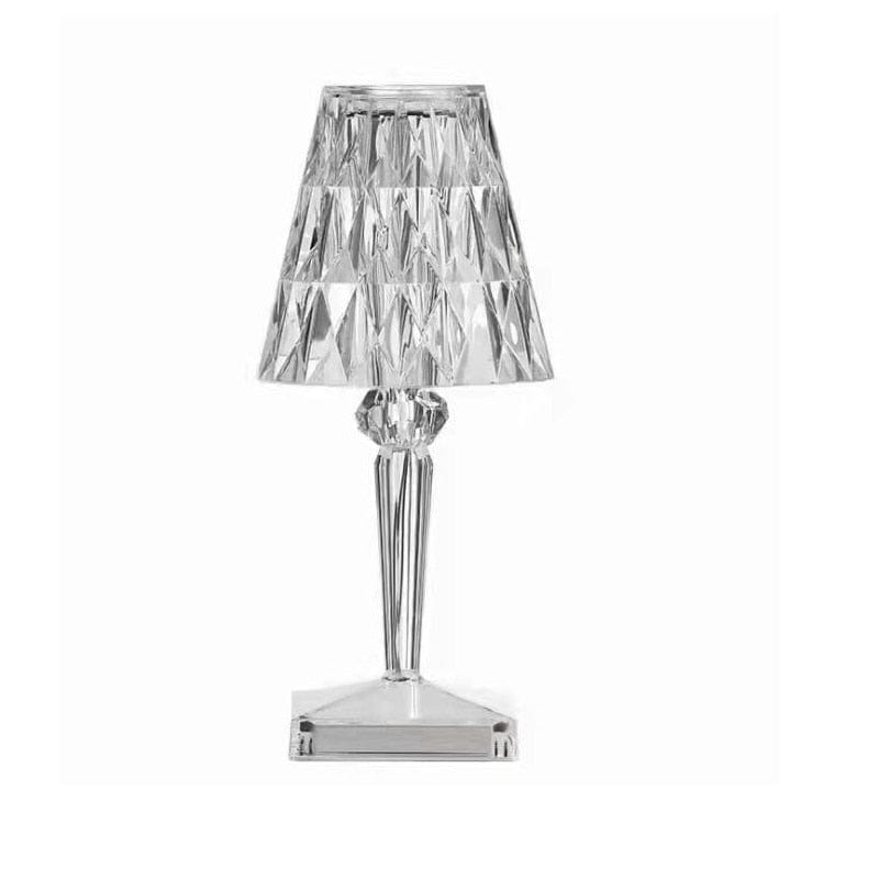 Elegant LED Table Lamp with Diamond Design | Cordless & Rechargeable for Versatile Indoor Lighting 9