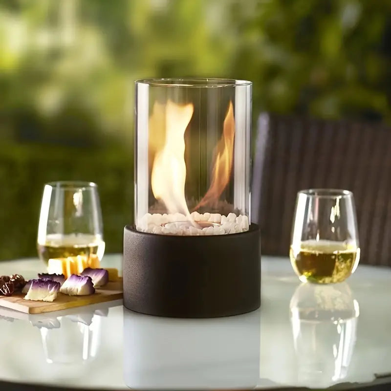 ElysiumFlame | Modern Elegant Portable Outdoor Fireplace for Cozy Ambiance 5