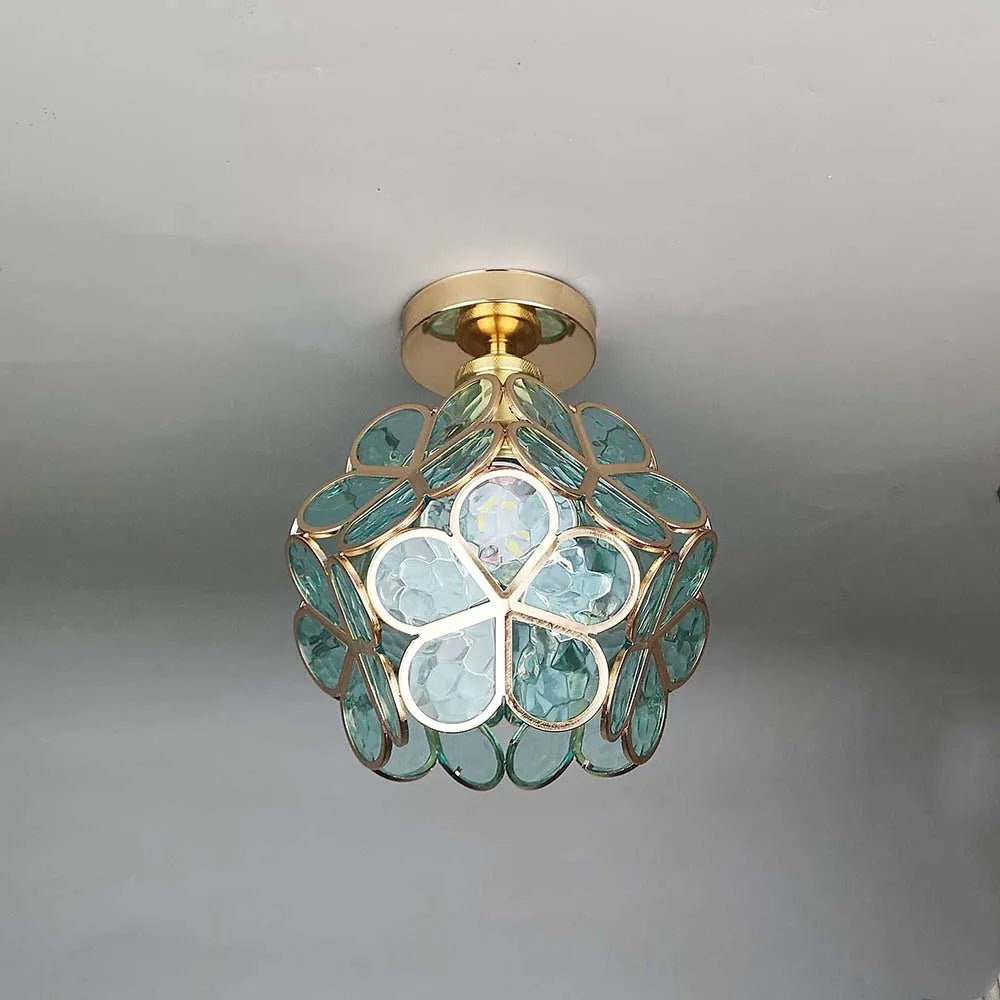 FloraGlow | Elegant Floral Glass Kitchen Pendant Lighting Fixture 0
