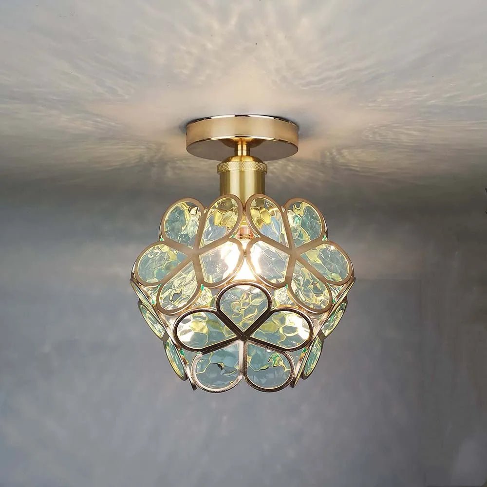 FloraGlow | Elegant Floral Glass Kitchen Pendant Lighting Fixture 1