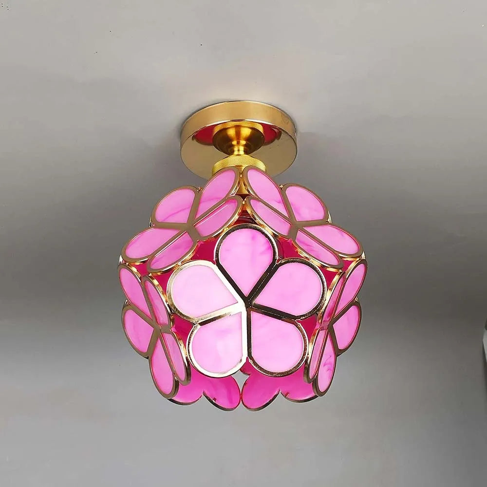 FloraGlow | Elegant Floral Glass Kitchen Pendant Lighting Fixture 6