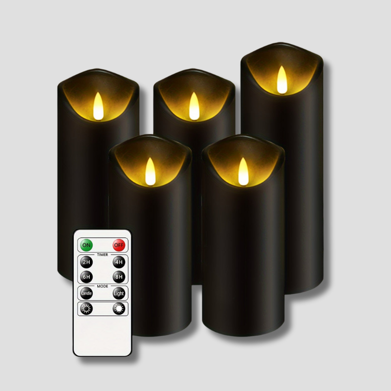 LED Candle Set | Flameless Battery Operated Candles with Remote Control | Safe Ambiance for Any Room 0