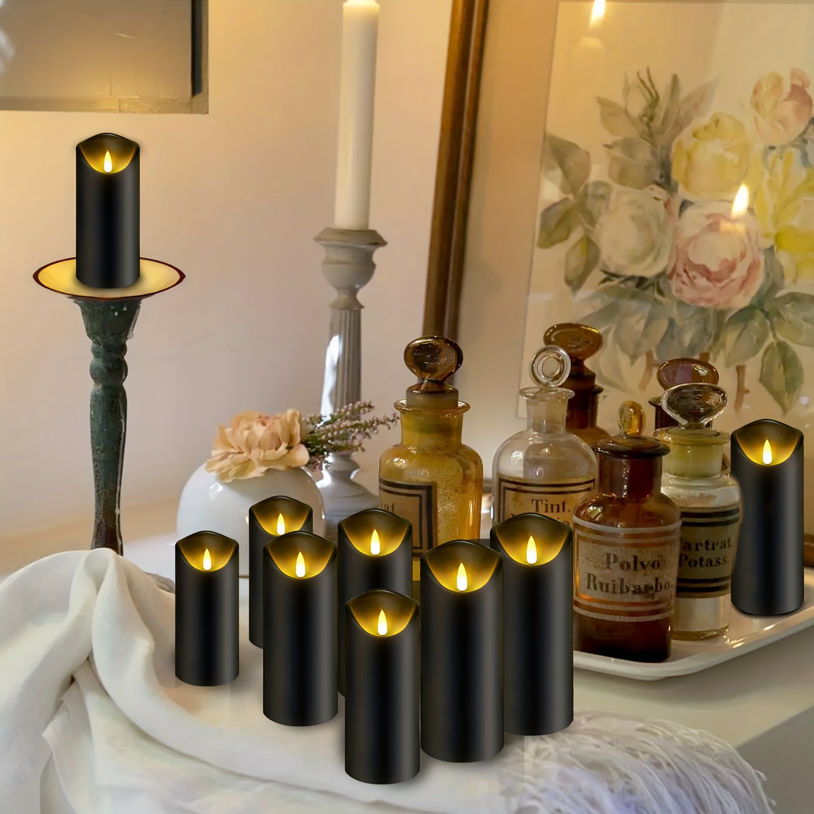LED Candle Set | Flameless Battery Operated Candles with Remote Control | Safe Ambiance for Any Room 3