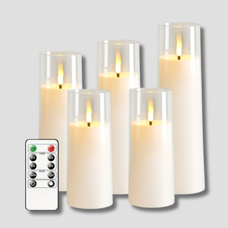 LED Flameless Candles Set with Realistic Flicker & Remote Control | Safe Ambiance for Any Occasion 1