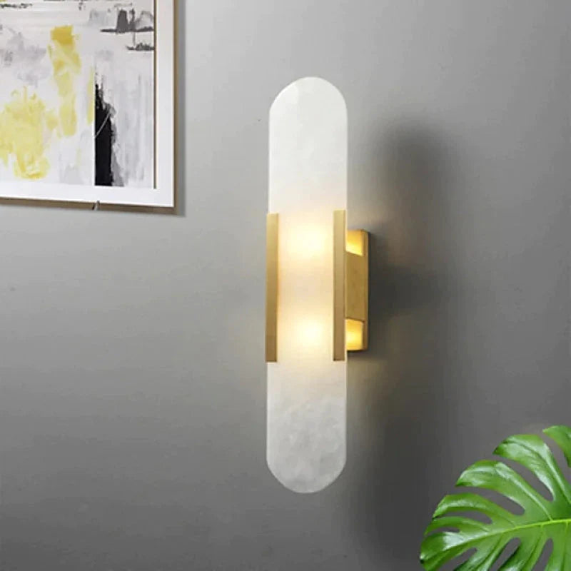 Luminara | Elegant Modern Metal Dolomite Wall Sconce Lighting 7