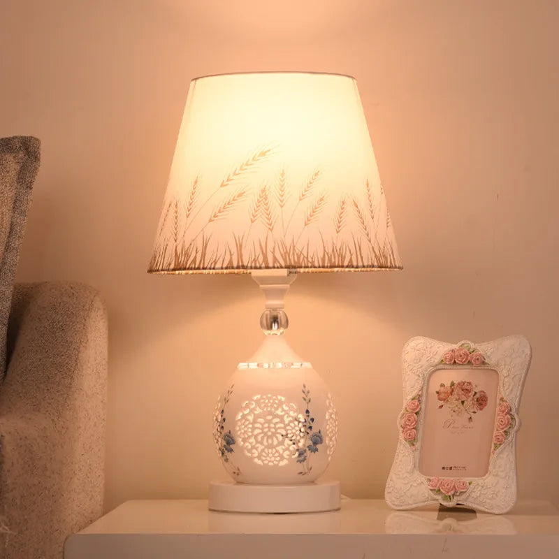 Luminara | Elegant Romantic Crystal Glass Bedside Table Lamp 4