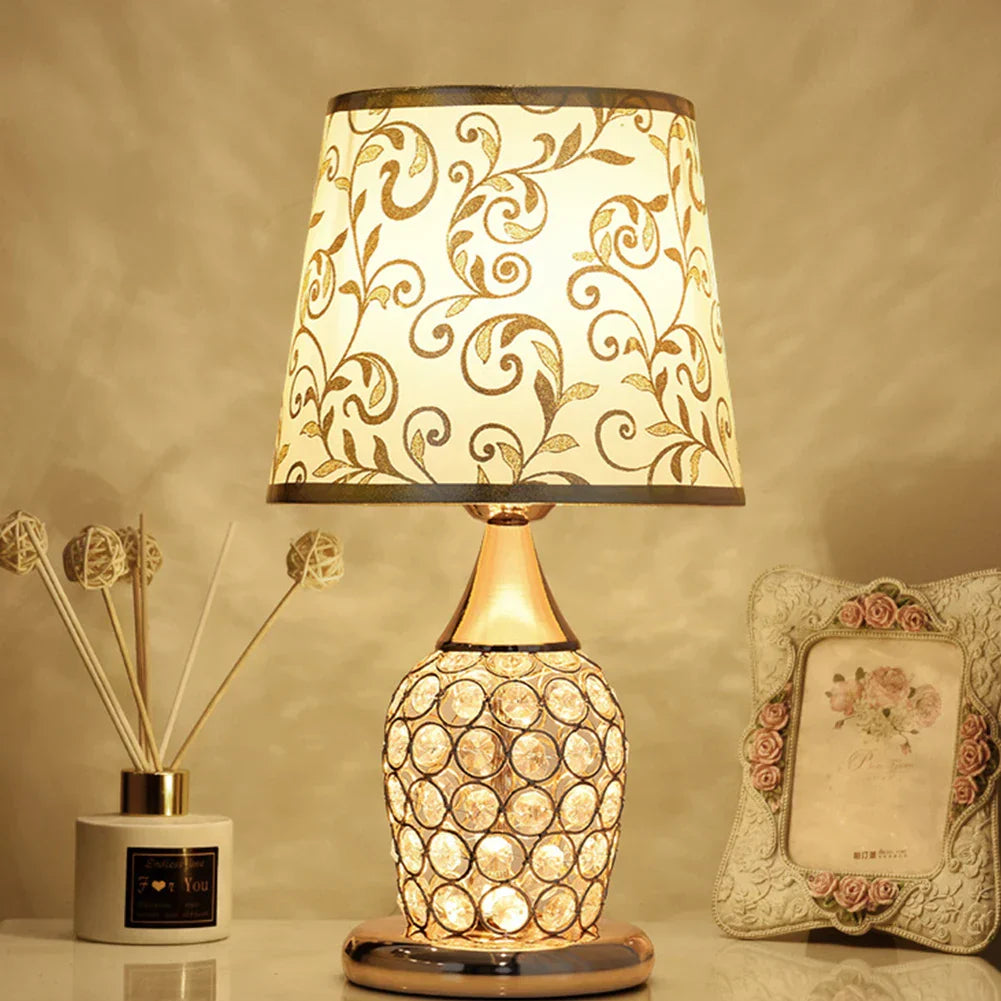 Luminara | Elegant Romantic Crystal Glass Bedside Table Lamp 6