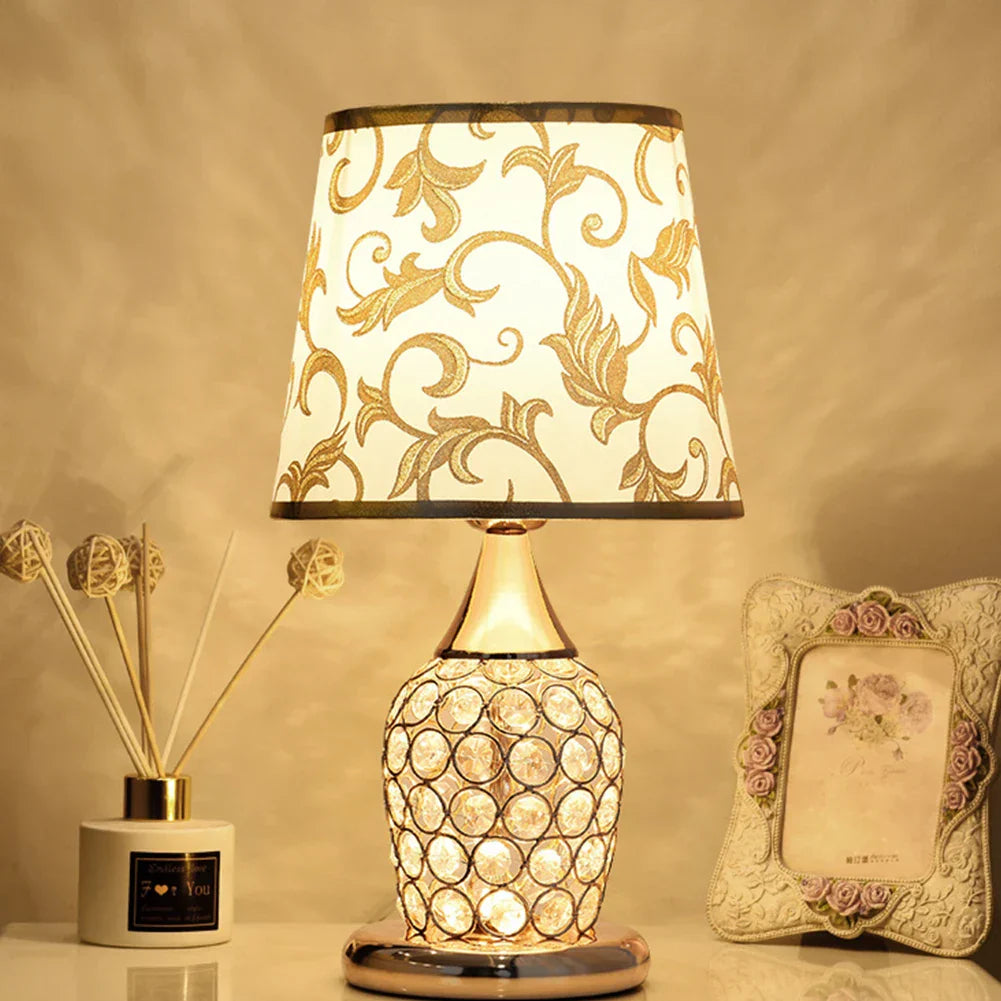Luminara | Elegant Romantic Crystal Glass Bedside Table Lamp 7