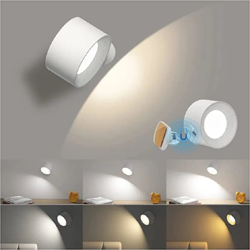 Luminara | Modern Wireless Rechargeable 360° Wall Lamp for Elegant Lighting 4