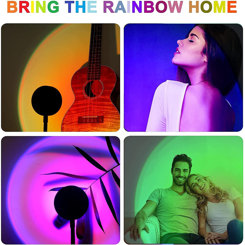 Lumosphere | Vibrant Adjustable 16-Color LED Sunset Projector Lamp 5