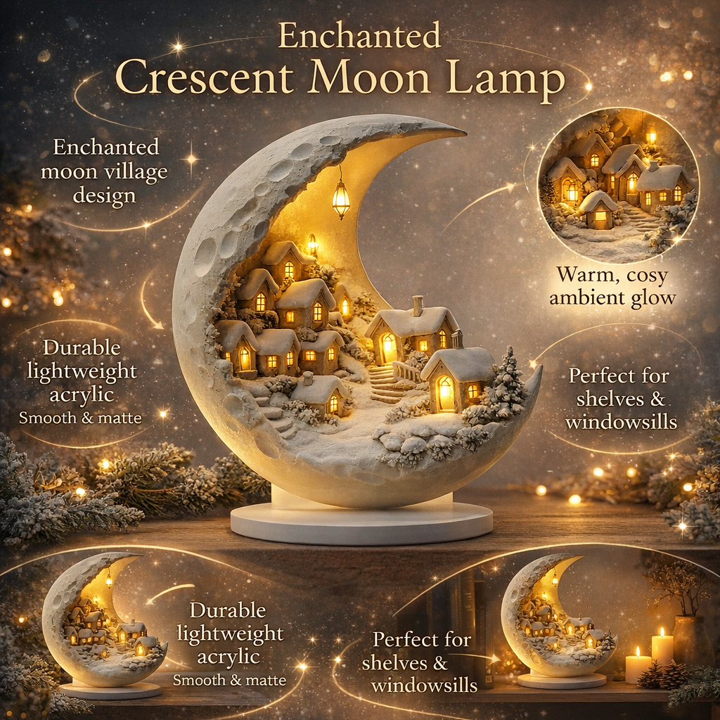 Lunara | Enchanting Acrylic Mood Lighting Village Lamp Decor 2