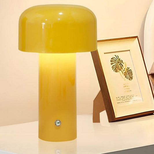 Mushroom Table Lamp | Cordless LED Light with Dimmable Brightness | Versatile Indoor & Outdoor Use 0