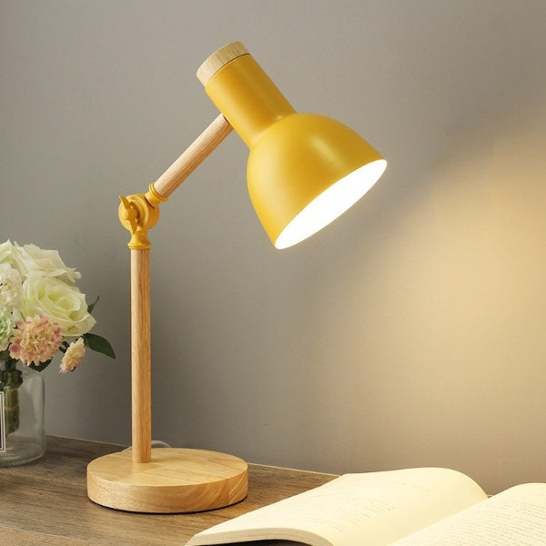 Nordic Collection | LED Desk Lamp with Adjustable Arm & Touch Control | Compact Wooden Design for Targeted Lighting 0