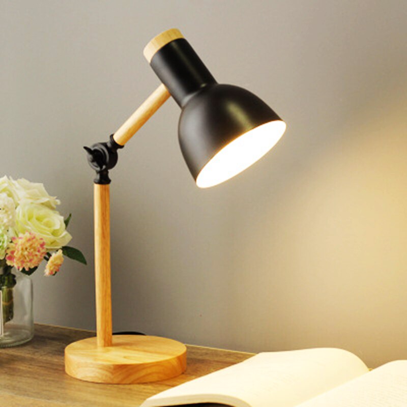 Nordic Collection | LED Desk Lamp with Adjustable Arm & Touch Control | Compact Wooden Design for Targeted Lighting 1