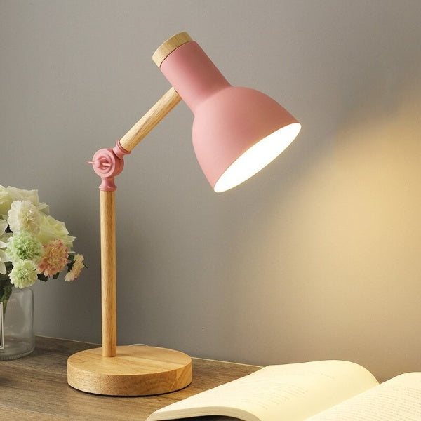 Nordic Collection | LED Desk Lamp with Adjustable Arm & Touch Control | Compact Wooden Design for Targeted Lighting 4