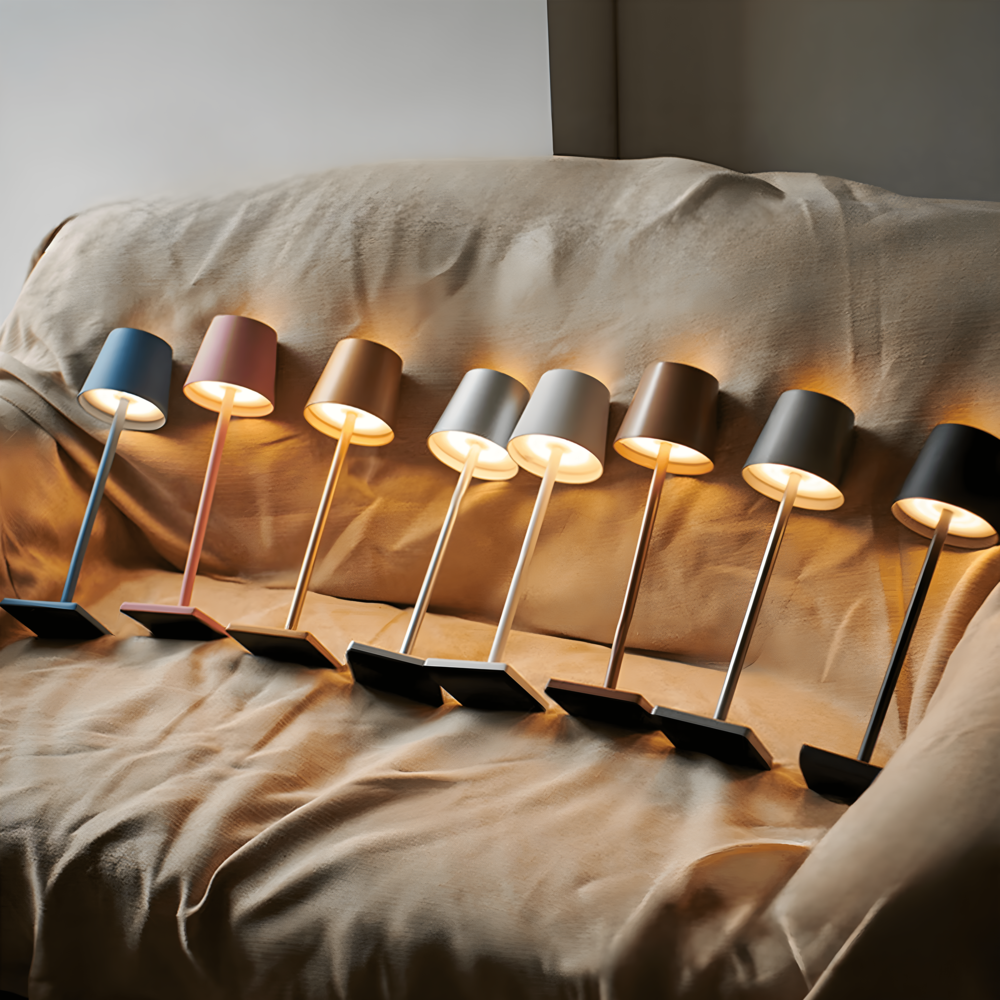 Scandinavian LED Table Lamp with Touch Dimming & Cordless Design for Versatile Lighting 0